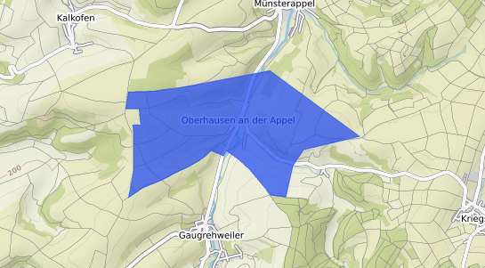 Bodenrichtwertkarte Oberhausen an der Appel